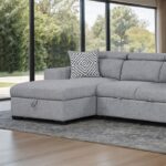 Chatteris Gray Contemporary Sectional Sofa with Storage & Sleeper  FM64000GY-SECT-L  by Furniture of America
