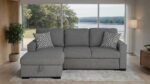 Chatham Gray Contemporary Sectional Sofa with Sleeper FM64005GY-SECT-L by Furniture of America - Image 3