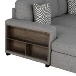 Chatham Gray Contemporary Sectional Sofa with Sleeper FM64005GY-SECT-R by Furniture of America - Image 6