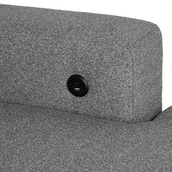 Chatham Gray Contemporary Sectional Sofa with Sleeper FM64005GY-SECT-R by Furniture of America - Image 5