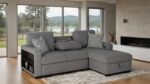 Chatham Gray Contemporary Sectional Sofa with Sleeper FM64005GY-SECT-R by Furniture of America - Image 4