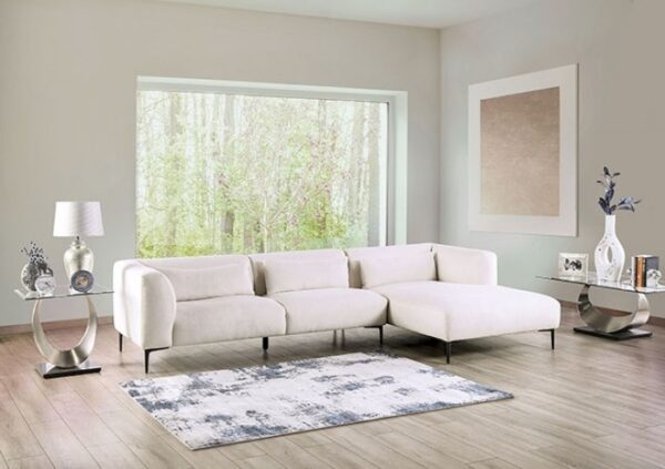 Paderborn Contemporary Linen White Sectional Sofa FM63002WH-SECT-R by Furniture of America - Image 2
