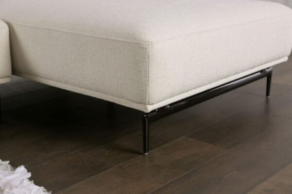 Baerum Contemporary Linen White Sectional Sofa FM63006WH-SECT-L by Furniture of America - Image 3