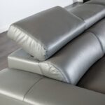 Vadso Contemporary Dark Gray Leather Match Sectional Sofa FM69005DG-SECT-R by Furniture of America - Image 2