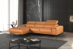 Vadso Contemporary Tangerine Leather Match Sectional Sofa FM69005LB-SECT-L by Furniture of America - Image 6