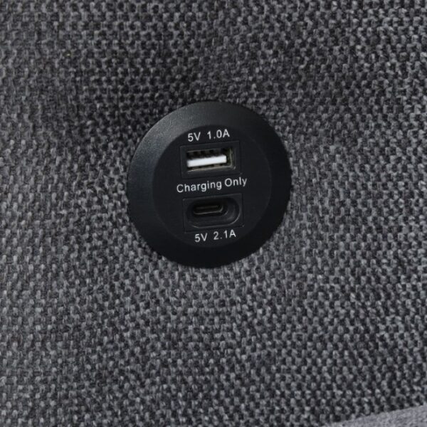 Stockwell Contemporary Dark Gray Sleeper Sofa Sectional FM6966DG-SECT by Furniture of America - Image 4