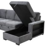 Stockwell Contemporary Dark Gray Sleeper Sofa Sectional FM6966DG-SECT by Furniture of America - Image 3