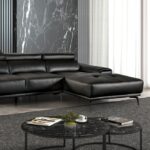 Vadso Contemporary Black Sectional with Right Chaise | FM69005BK-SECT-R by Furniture of America