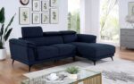 Napanee Contemporary Navy Sectional Sofa with Adjustable Headrests CM6254BL-SECT  by Furniture of America - Image 5