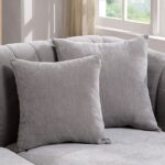 Goodwick Mid-Century Modern Light Gray Chenille Sectional Sofa with Chaise CM6947-SECT by Furniture of America - Image 3