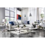 Ornella Transitional Light Gray Sectional Sofa with Tufted Arms | SM2671-SECT by Furniture of America - Image 8
