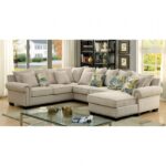 Skyler Transitional Beige Sectional Sofa with Nailhead Trim CM6156-SECTIONAL by Furniture of America - Image 3