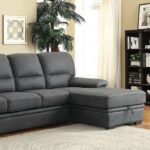 Alcester Contemporary Graphite Sectional Sofa Bed with Storage | CM6908BK-SET by Furniture of America