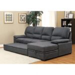 Alcester Contemporary Graphite Sectional Sofa Bed with Storage | CM6908BK-SET by Furniture of America - Image 6