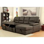 Alcester Contemporary Brown Sectional Sofa Bed with Storage | CM6908BR-SET by Furniture of America - Image 2