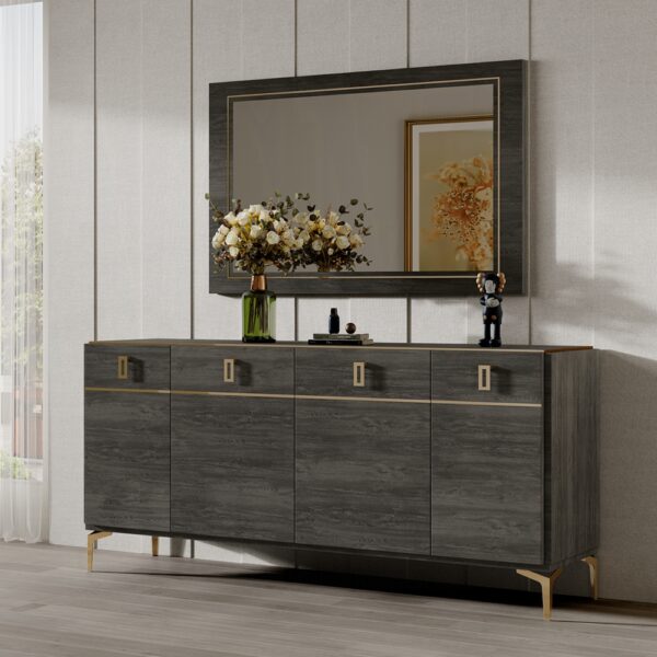Venezia Server in Gray Finish DN04717 By ACME - Image 2