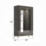 Venezia Curio - Wine Cabinet in Gray Finish DN04719 By ACME - Image 2