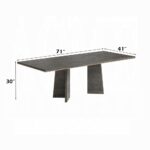 Venezia Rectangular Dining Table in Gray Finish DN04715 By ACME - Image 3