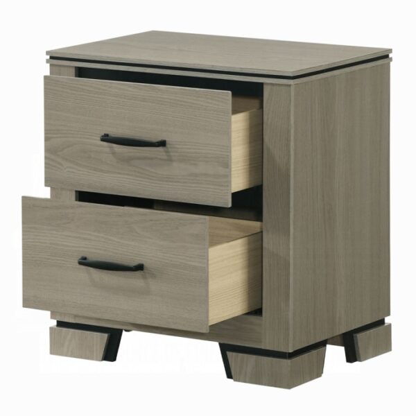 Joanna Weathered Gray Nightstand with Drawers BD05143 By ACME - Image 3