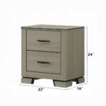 Joanna Weathered Gray Nightstand with Drawers BD05143 By ACME - Image 4