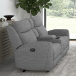 Antonius Gray Manual Recliner Loveseat CM9985GY-LV-M by Furniture of America