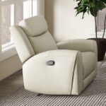Jacobus Beige Leather Manual Recliner Chair  by Furniture of America