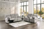Josias Loveseat CM9908DV-LV-PK Transitional Light Gray Reclining by Furniture of America - Image 2