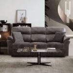 Josias Sofa CM9908DG-SF-PK Transitional Dark Gray Reclining by Furniture of America