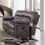 Josias Loveseat CM9908DG-LV-PK Transitional Dark Gray Reclining  by Furniture of America