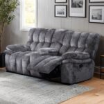 Hieronymus Manual Loveseat FM64001DG-LV-M Transitional Dark Gray by Furniture of America