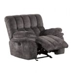 Hieronymus Manual Glider Recliner FM64001DG-CH-M Transitional Dark Gray by Furniture of America
