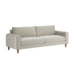 Artisan Barret Sofa in Café au Lait with Velvet & Faux Leather By Art Furniture