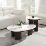 Hanale End Table with Natural Marble By ACME - Image 3