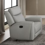 Jacobus Manual Recliner CM9986LG-CH-M Transitional Light Gray by Furniture of America