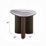 Hanale End Table with Natural Marble By ACME - Image 2