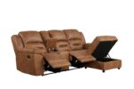 Septimus Sectional TM6028BR-SECT Contemporary Saddle Brown by Furniture of America - Image 2