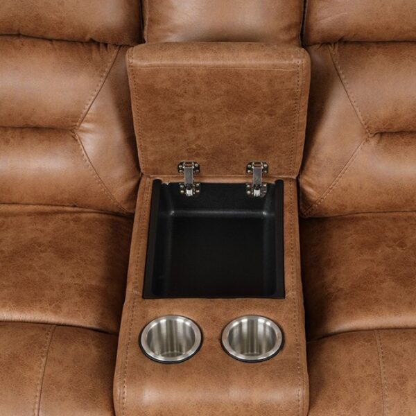 Septimus Sectional TM6028BR-SECT Contemporary Saddle Brown by Furniture of America - Image 5