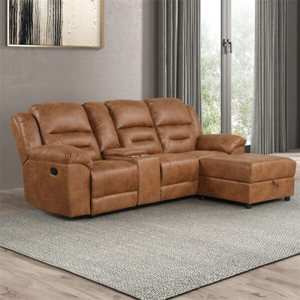 Septimus Sectional TM6028BR-SECT Contemporary Saddle Brown by Furniture of America - Image 7