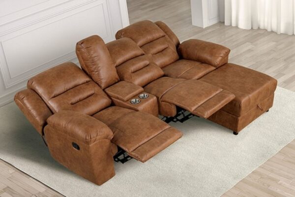 Septimus Sectional TM6028BR-SECT Contemporary Saddle Brown by Furniture of America - Image 8