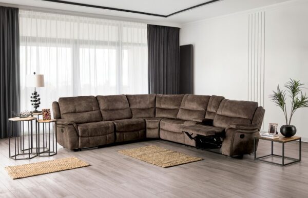 Jerominus Sectional CM9912DB-SECT Transitional Dark Brown Comfort by Furniture of America - Image 6