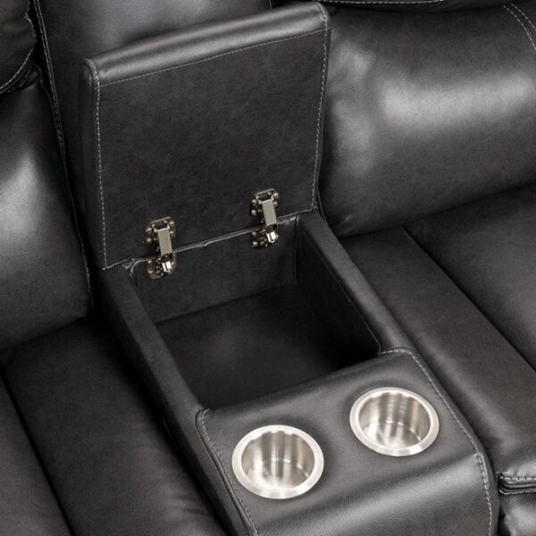 Gatria Sectional CM6982DG-SECT Reclining Comfort for the Whole Family by Furniture of America - Image 5