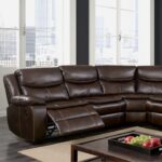 Gatria Sectional CM6982BR-SECTIONAL Reclining Comfort with Transitional Style by Furniture of America