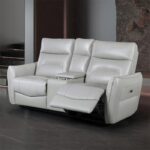 Terentius Power Loveseat FM69006TP-LV-PM Contemporary in Taupe Leather Match by Furniture of America