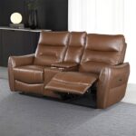 Terentius Power Loveseat FM69006BR-LV-PM Compact Reclining in Caramel Brown by Furniture of America