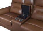 Terentius Power Loveseat FM69006BR-LV-PM Compact Reclining in Caramel Brown by Furniture of America - Image 3