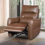 Terentius Power Recliner FM69006BR-CH-PM Compact Luxury in Caramel Brown by Furniture of America