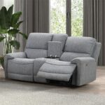 Morcote Power Loveseat FM62001GY-LV-PM Contemporary Gray Comfort by Furniture of America