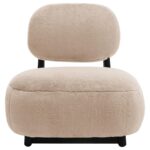 Duffie Upholstered Armless Accent Chair Camel by Coaster Furniture - Image 3