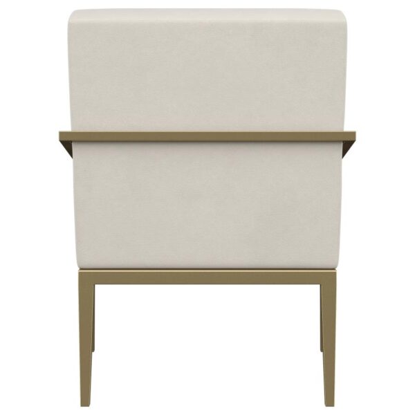 Kirra Upholstered Metal Arm Accent Chair Cream by Coaster Furniture - Image 2