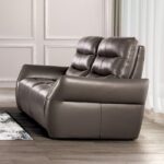 Granucci Italian Leather Power Loveseat  FM90007GY-LV-PM-PK by Furniture of America